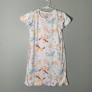 5/$25 Carter's short sleeve unicorn pastel lightweight spring summer nightgown